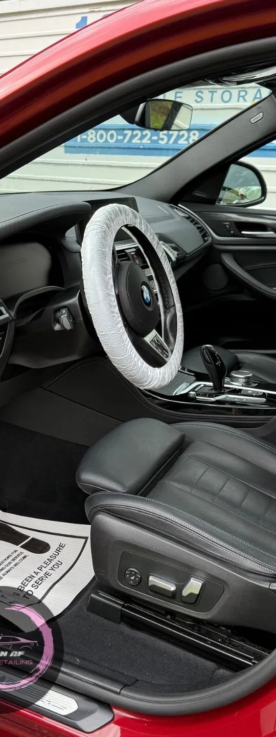 After: the same driver side floor and seat clean
